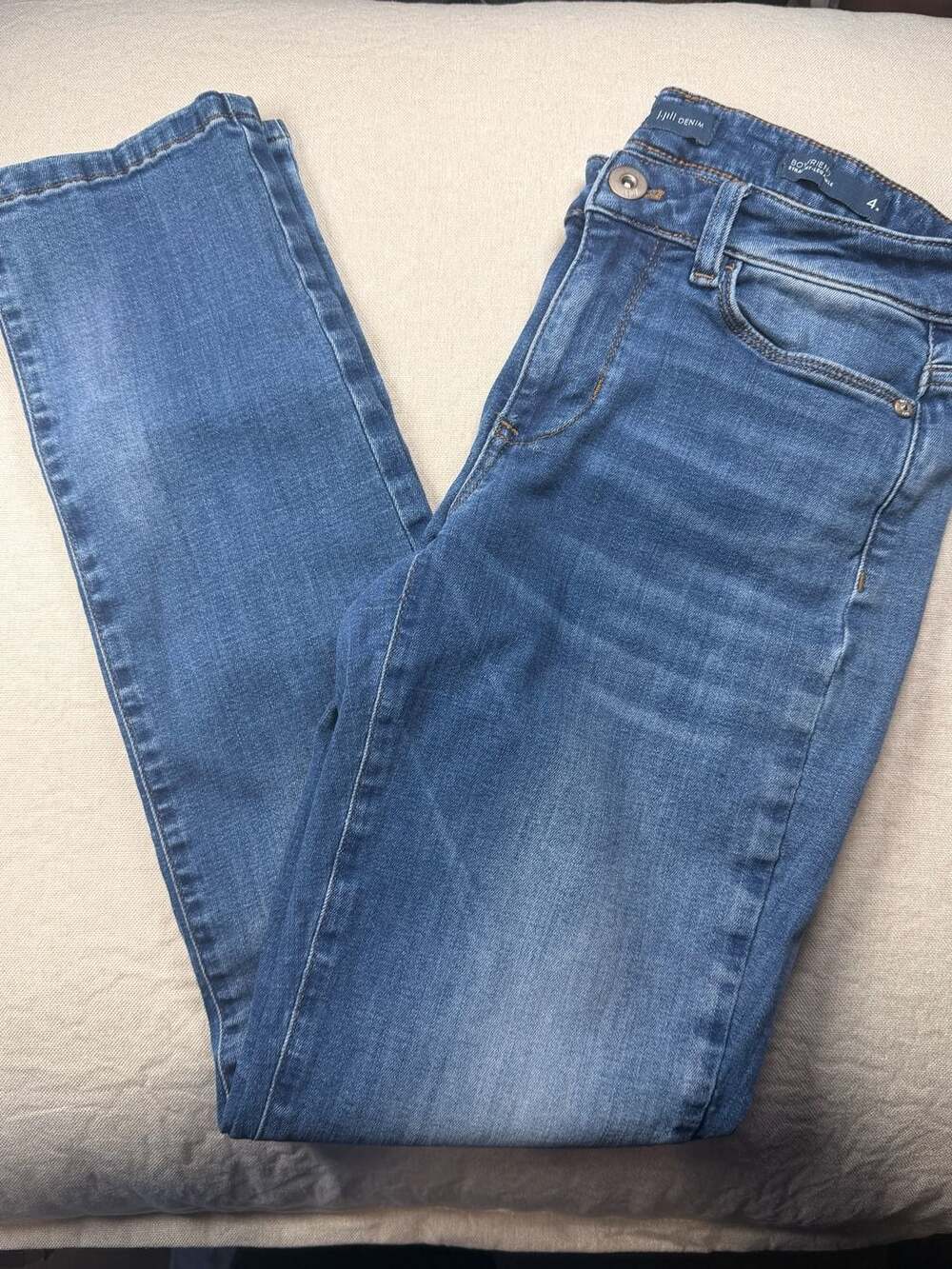 J.Jill Denim Boyfriend Straight-Leg Ankle Size 4R Blue Jeans